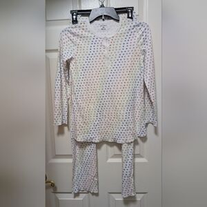 Roller Rabbit Disco Heart Pajama Set In Rainbow White 100% Cotton Size XS